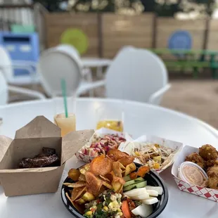 a plate of food on a table