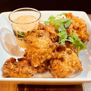 Crispy corn fritters