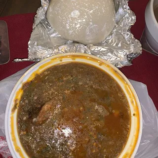 Banku with Okra Stew
