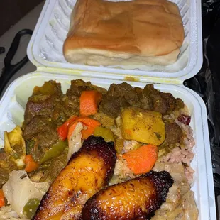 Curry goat and Coco Bread