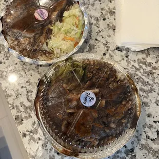 two pies on a counter