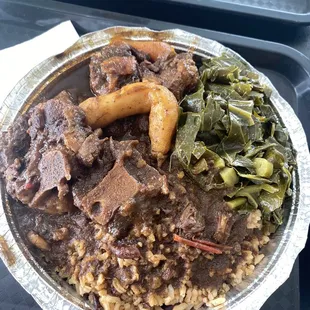 Best oxtail and greens in town