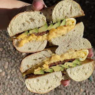 2 Eggs Sandwich with Any 1 Breakfast Meat and Cheese