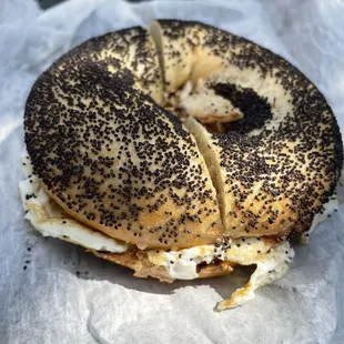 Poppy seed bagel- Turkey &amp; Egg