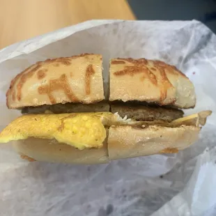 Sausage Egg &amp; Cheese on Asiago