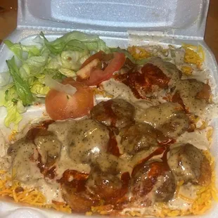 118. Shrimp Over Rice