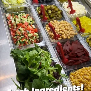 a display of fresh ingredients