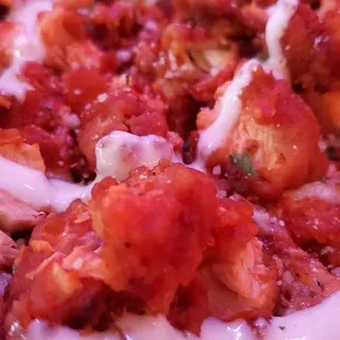 Look at all the toppings on the Buffalo Chicken 12 Inch