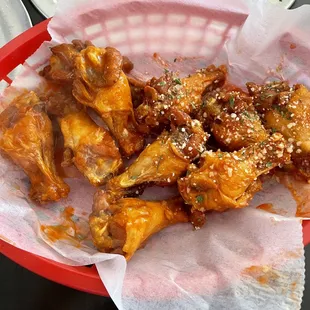 Medium and Spicy Garlic wings