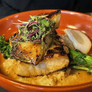 Miso soy ginger sea bass. Best item we ordered.