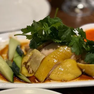 2. Hainanese Chicken with Rice