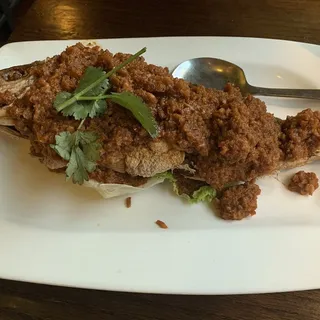 4. Deep Fried Fish in Belacan Sauce