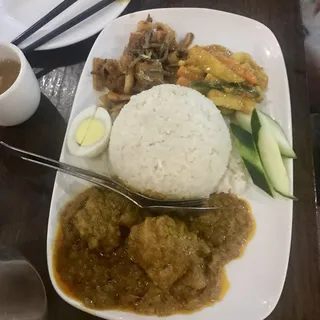 3. Curried Chicken with Rice