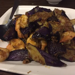 3. Shrimp with Eggplant Malaysian Style