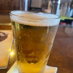 a glass of beer