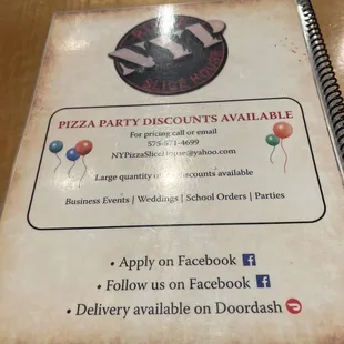 pizza party discounts available