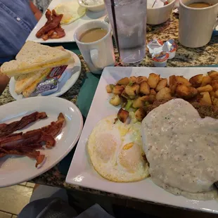 Chicken Fried Steak and a side of bacon!