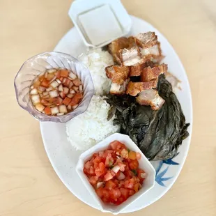 2 Item Combination Plate - Laulau and Crispy Fried Pork