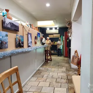 As you walk into the restaurant..........