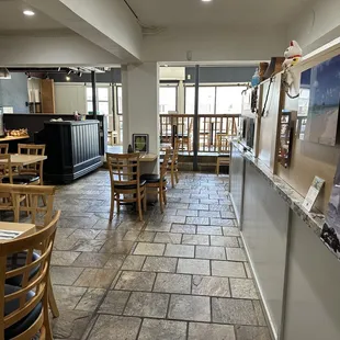 View inside to the left from where you enter.