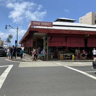 people walking in front of the store