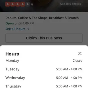 Actual hours of operation.