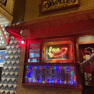 a neon sign