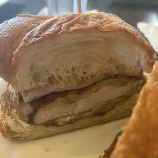 Cross section of Chicken Cordon Bleu