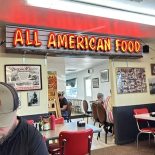 Inside diner