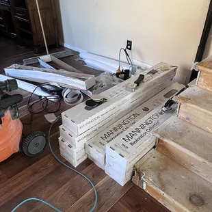 a pile of unfinished wood