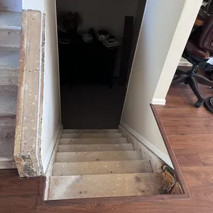 Unfinished stairs (September- January)