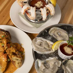 oysters and mussels, food, oysters, shellfish, mussels