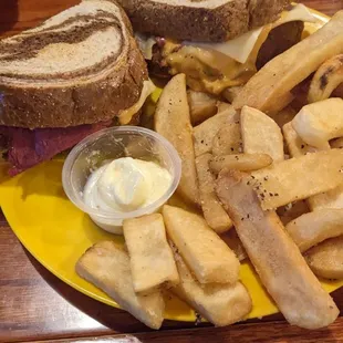 Emerald Isle sandwich with fries.  This is their version of a Reuben.  Highly recommended.