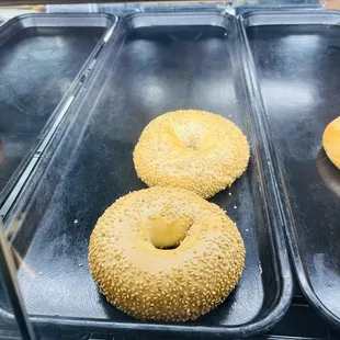 Sesame bagel from bakery