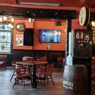 the interior of the pub