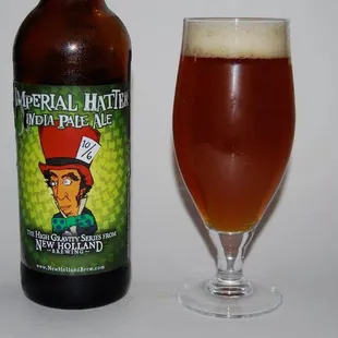 a bottle and a glass