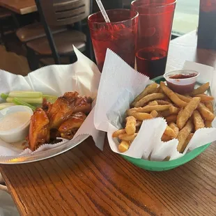 Wings and fries!