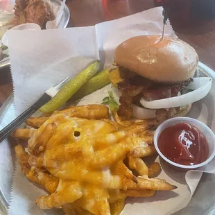 Pub* add bacon, Cheese Fries or Tots