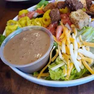 Massive side salad with balsamic