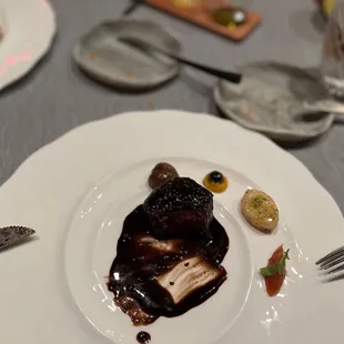 Couldn't wait for a photo the venison was exceptional