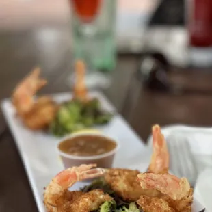 Coconut shrimp appetizer