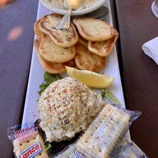 Crab/spinach and fish dip.