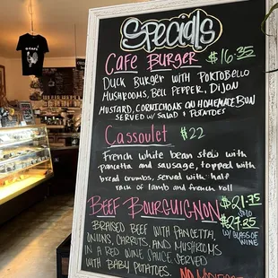 Specials Menu 2.23.25