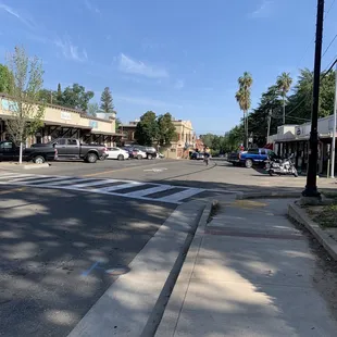 the intersection of a city street