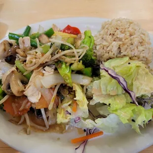 a plate of food on a table