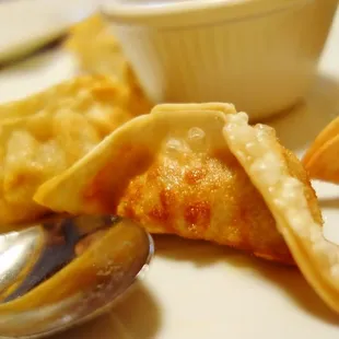 Deep fried Gyoza.