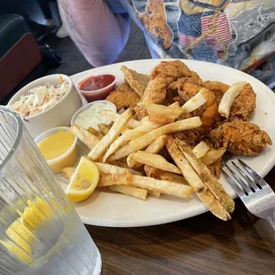 Surf and turf. The catfish tasted weird.
