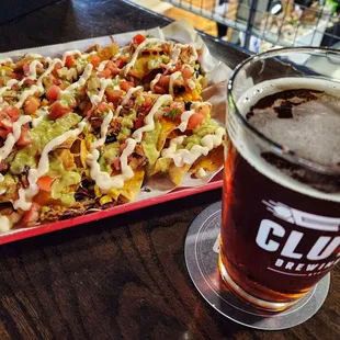 Nachos go pretty well with a beer from Clutch Brewing