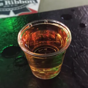 A shot of Jamesons--the breakfast of champions!
