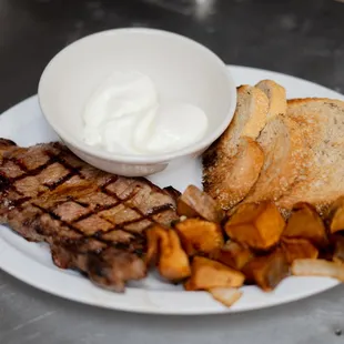 Steak and Eggs (Poached)